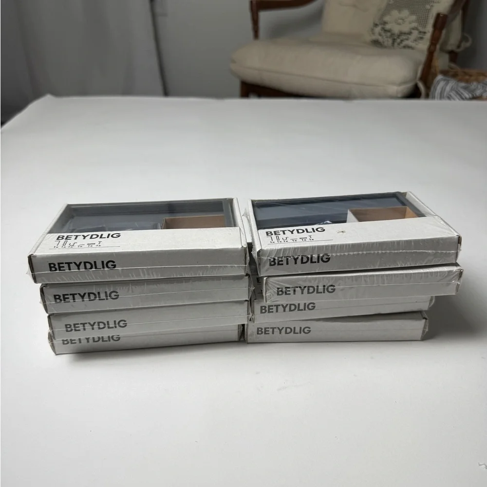 8 PACK IKEA BETYDLIG Curtain Rod Wall Mount Ceiling Hanging Bracket Grey Sweden